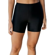 Swim 365 Women's Plus Size Chlorine-Resistant Full-Coverage 5" Swim Boy Short