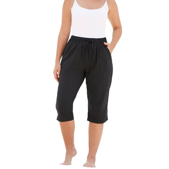 Swim 365 Women's Plus Size Taslon Cover Up Capri Pant