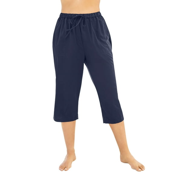 Swim 365 Women's Plus Size Taslon Cover Up Capri Pant