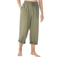 thumbnail image 1 of Swim 365 Women's Plus Size Taslon Cover Up Roll-Up Pant, 1 of 2