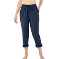 thumbnail image 1 of Swim 365 Women's Plus Size Taslon Cover Up Roll-Up Pant, 1 of 2