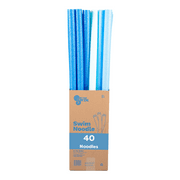 In The Swim 40-Pack, 2-Inch Diameter Standard Pool Noodles – Soft Large Foam Noodles for Extra Buoyancy - Floating Training Device, Exercise Aid, Pool Toy - 50 Inches Long - 3 Shades of Blue 1057473