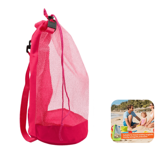 Swim Bag Mesh Drawstring Backpack, Beach Backpack, Swim Bags For Swimmers, Beach Bag Storage Tote, Large Capacity Portable Bag, Beach Backpack For Swimming Gym