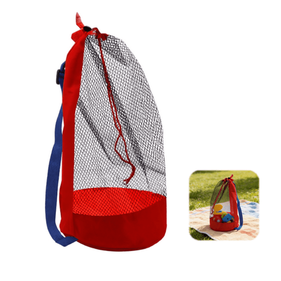 Swim Bag Mesh Drawstring Backpack, Beach Backpack, Swim Bags For Swimmers, Beach Bag Storage Tote, Large Capacity Portable Bag, Beach Backpack For Swimming Gym