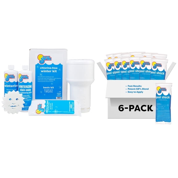 In The Swim Basic Pool Closing Kit and Shock Bundle - Winterizing Chemicals and Cal-Hypo Granular Sanitizer for Above Ground and In-Ground Pools - Up to 7,500 Gallons KWB075001AE_ITS