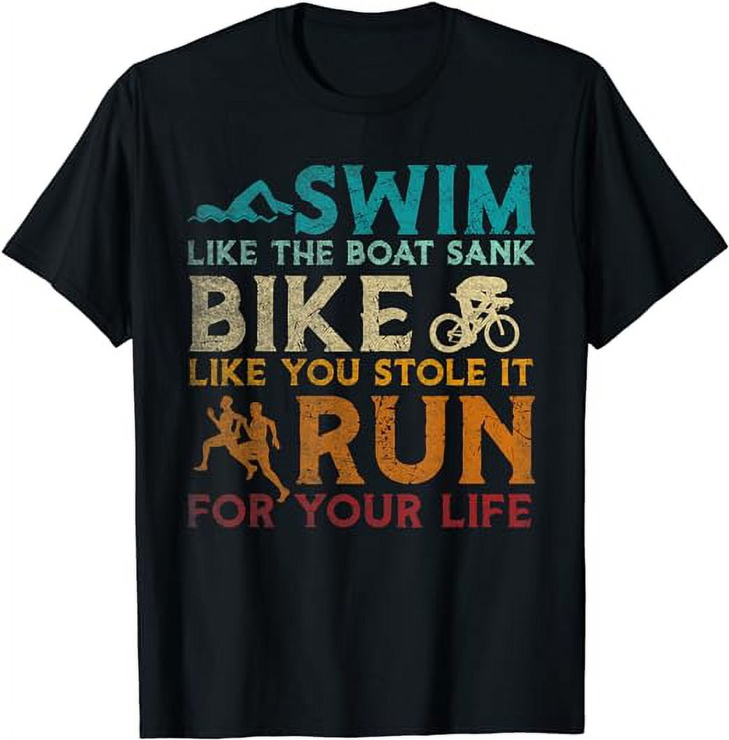 Mug Blanc Humoristique Triathlon – I Tried Tri, Swim Bike Run – Cadeau Sportif