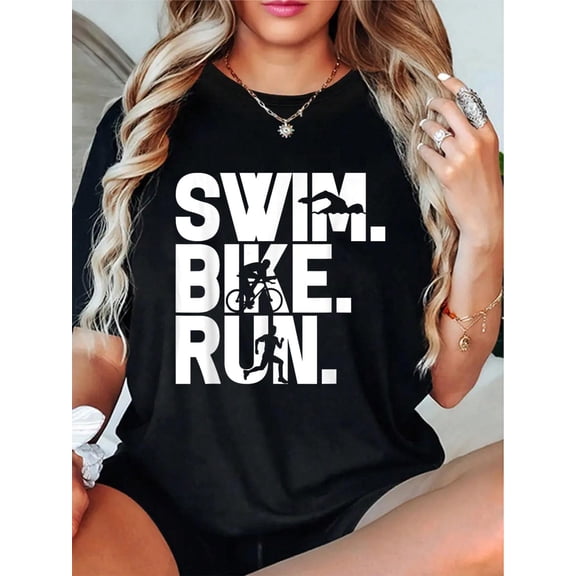 Swim Bike Run Triathlon Triathlete Athletics Gift T-Shirt