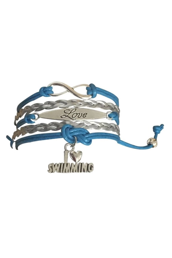 Swim Bracelet- Girls Swimming Bracelet- Swim Jewelry - Perfect Gift For Swimmers