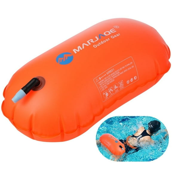 Swim Buoy, Swim Safety Float with Strap Rope, Swimming Air Bag for Open Water Swimmers, Safe Swimming Tool for Beginners