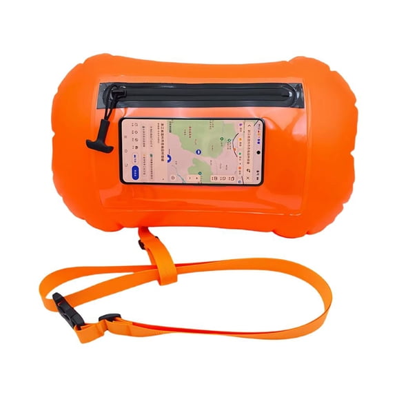 Swim Buoy -Waterproof Touchscreen Storage Space,Swim Safety Float w/Adjustable Waist Belt for Open Water Swimmers,Triathletes,Kayakers and Snorkelers,Highly Visible Buoy Float,Be Bright&Safer&Seen