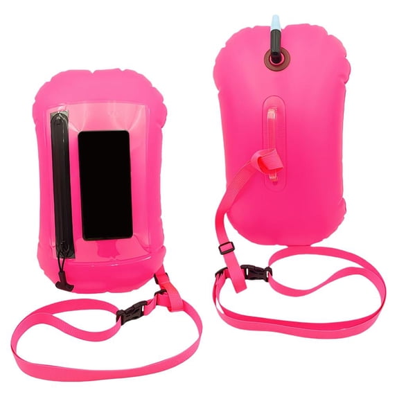Swim Buoy for Open Water, Open Water Swim Buoy with Dry Bag, IPX7 Waterproof Floating Safety Bubble, Inflatable Swimming Gear