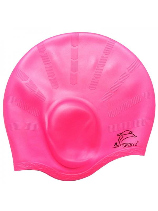 Swim Cap, Durable Silicone Swimming Cap Cover Ears, 3D Ergonomic Design