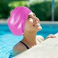 thumbnail image 1 of Oversized Silicone Swim Cap - Large Head & Long Hair Design, Waterproof Hair Protection, Comfortable Elastic Fit for Adults, topliu, 1 of 8