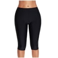thumbnail image 1 of Swim Capri Pants for Women Plus Size High Waisted Swim Leggings Sun Protection Rash Guard Long Swim Shorts, 1 of 6