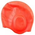 thumbnail image 1 of Swim Caps for Long Hair, Durable Silicone Swimming Caps for Women Men Adults Youths Kids, Easy to Put On and Off (Orange), 1 of 5