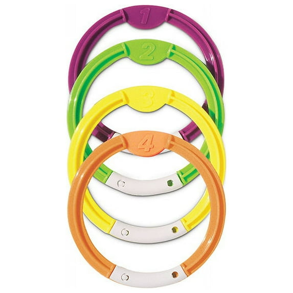 Swim Central 4ct Swimming Pool Dive Rings 6.25" - Vibrantly Colored