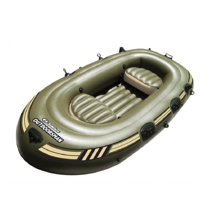 Swim Central 6Person Inflatable Fishing Boat Float 12' Black and