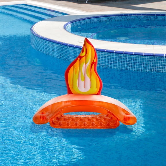 Swim Central 60" Inflatable Flame Swimming Pool Sling Chair Pool Float