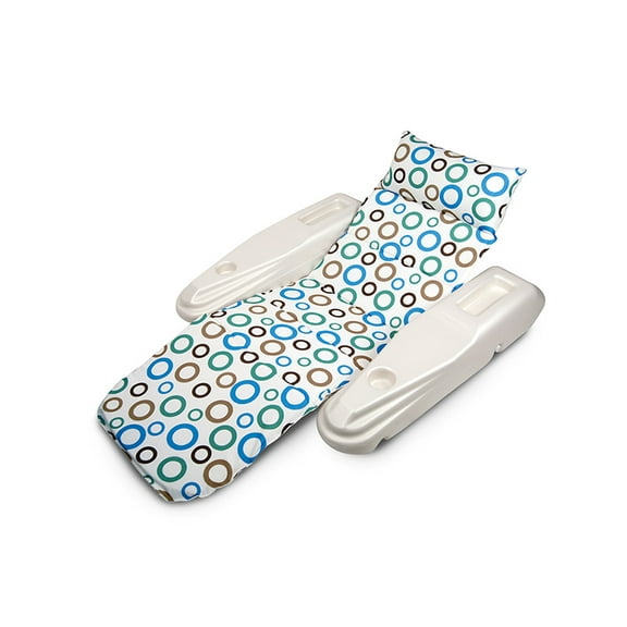 Swim Central 62" Rio Sun Mod Dots Adjustable Floating 1-Person Swimming Pool Chaise Lounge -