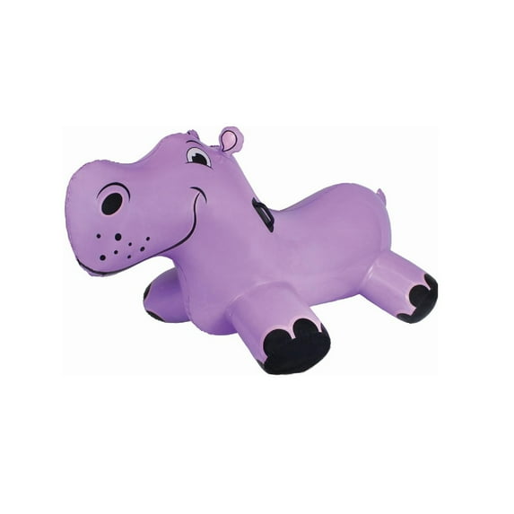 Swim Central 69" Hippo Riding 1-Person Inflatable Swimming Pool Float - Purple/Black