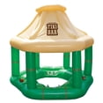 thumbnail image 1 of Swim Central 7.5' Cream and Green Tropical Inflatable Swimming Pool Floating Tiki Bar, 1 of 4