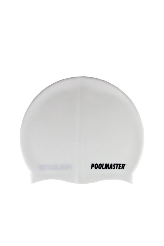 8.5" White Swim Cap for Swimming Pools and Spas for Teens and Adults