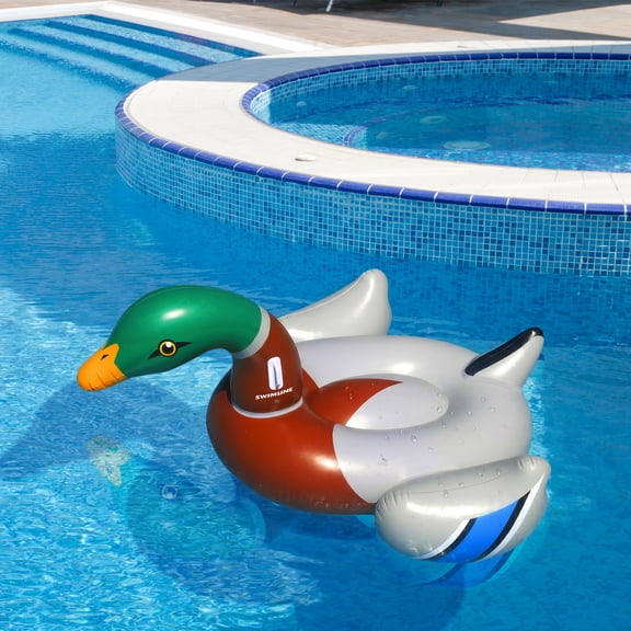 Swim Central 88" Inflatable Giant Mallard Decoy Duck Swimming Pool Float