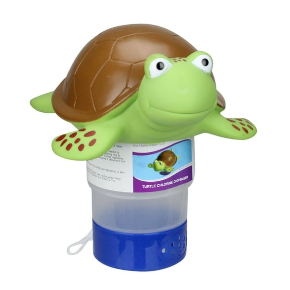 Swim Central Green and Brown Floating Turtle Swimming Pool Chlorine Dispenser