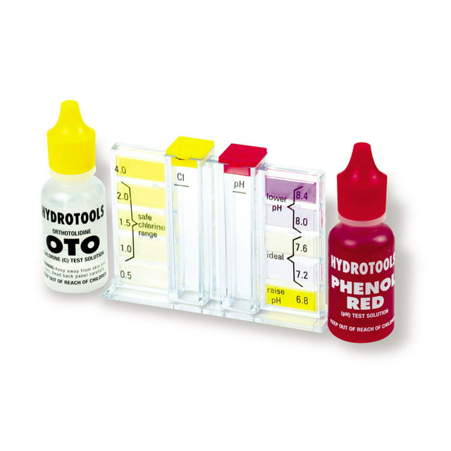 Swim Central HydroTools Swimming Pool Test Kit - Test Chlorine, Bromine and pH Levels