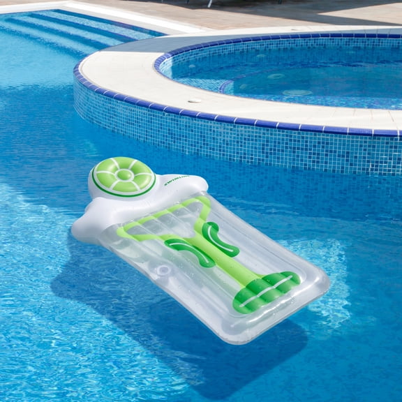 Swim Central Inflatable Margarita Swimming Pool Float - 74" - Green and White