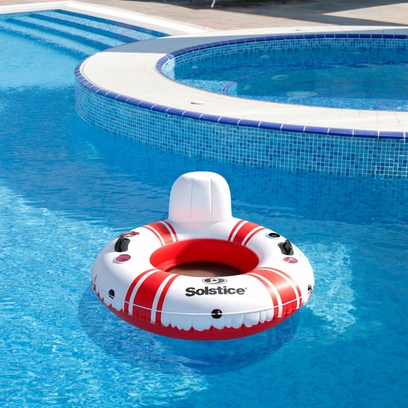 Swim Central Inflatable Swimming Pool Inner Tube Float - 46" - Red and White