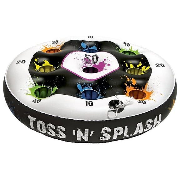 Swim Central Inflatable "Toss 'N' Splash" Target Swimming Pool Game - Black/White