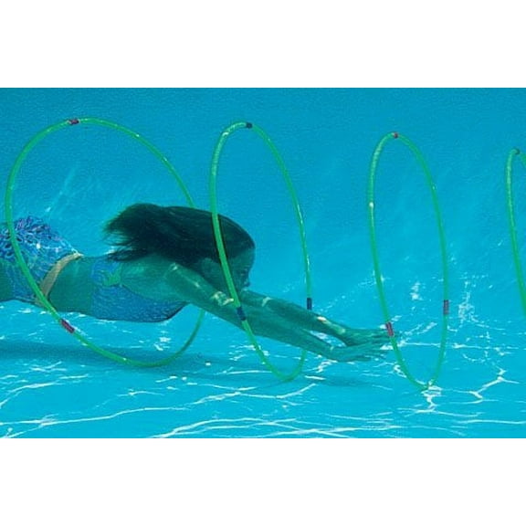Swim Central Underwater Swimming Pool Rainbow Hoops Set of 4