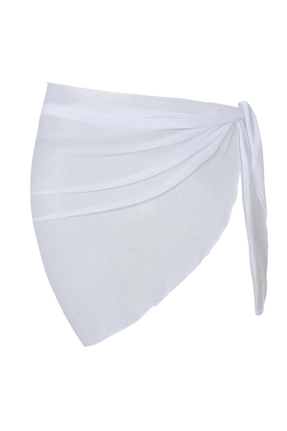 Swim Cover Up Skirts for Women Casual Tie Knot Mini Length Sarong Skirt for Summer Holiday Vacation