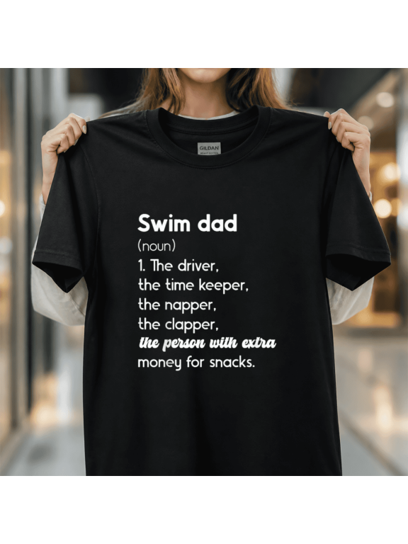 Swim Dad Definition Swimming Father of a Swimmer Unisex T-Shirt, S - 5XL