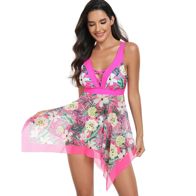 Back Printing V Neck High Waist Short Bohemian Dresses Back Printing V Neck High Waist Short Bohemian Dresses
