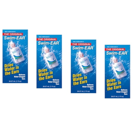 Swim-Ear Drying Aid Clears Trapped Water-Clogged & Hearing Problem, 4-Pack
