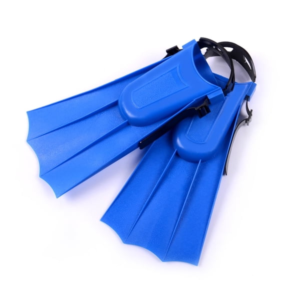 Swim Fins Short Blade | Soft Comfortable Snorkeling Training Fins for Youth 30-36 | Non-Slip Dual Drainage, Streamlined Design, Lightweight Floating Foot Pocket