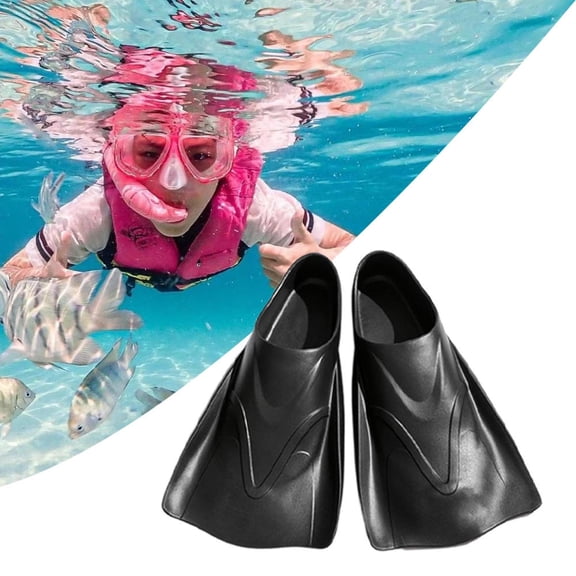 Swim Fins Training Fins Short Training Flippers Portable Floating Supplies for Competition Outdoor Diving Snorkeling pleasant
