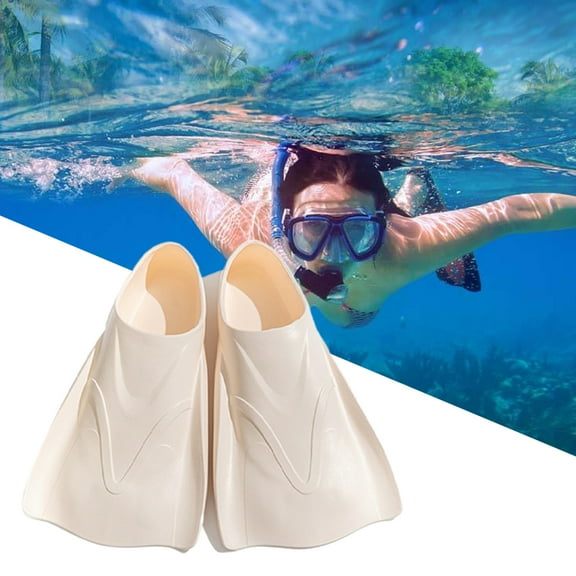 Swim Fins Training Fins Short Training Flippers Portable Floating Supplies for Competition Outdoor Diving Snorkeling value