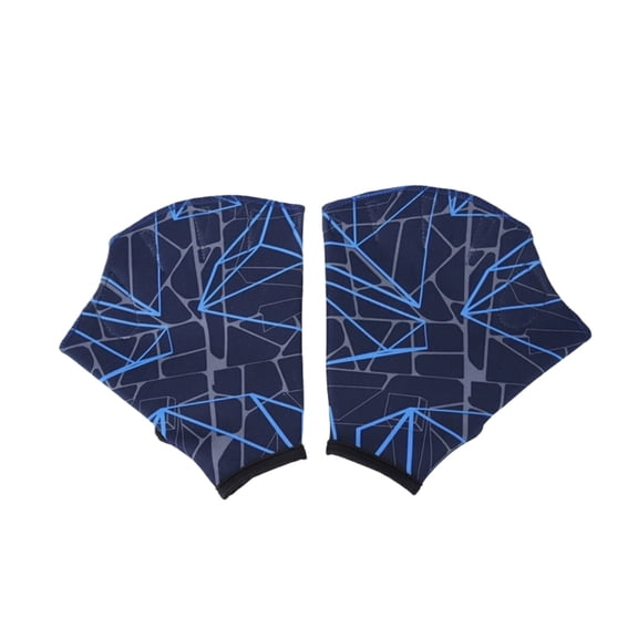 Swim Fins for Water Sports Training - Diving & Swimming Hand Paddles with Geometric Pattern, Adjustable Strap, Comfortable Grip - for Adults, Beginner Swimmers, Competitive Trainers, Pool & Open Wate