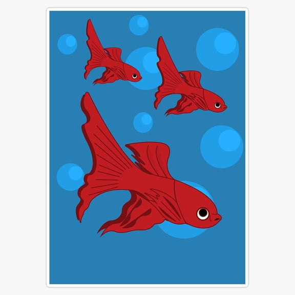 Swim Fishes Swim Dynamic Schooling Aquatic Motion Vinyl Sticker