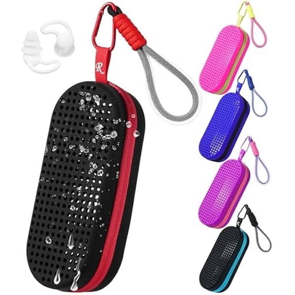 Swim Goggle Case For Swimming Goggles, Protective Cases for Goggles with Clip
