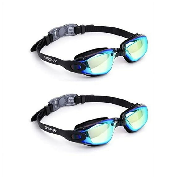 Swim Goggles 2 Pack Anti Fog Swimming Goggles, No Leaking UV Protection Pool Goggles for Adult Men Women Youth