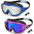 thumbnail image 1 of Swim Goggles 2 Pack for Adult Men Women, Anti-fog UV Protection No Leak 180° Wide View Clear Vision Pool Goggles, 1 of 10