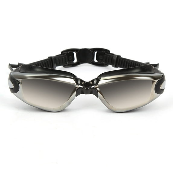 Swim Goggles Adjustable Swimming Glasses Waterproof Anti-Fog UV Protection Swim Goggle for Adult Men Women Youth Kids Child(Electroplate)