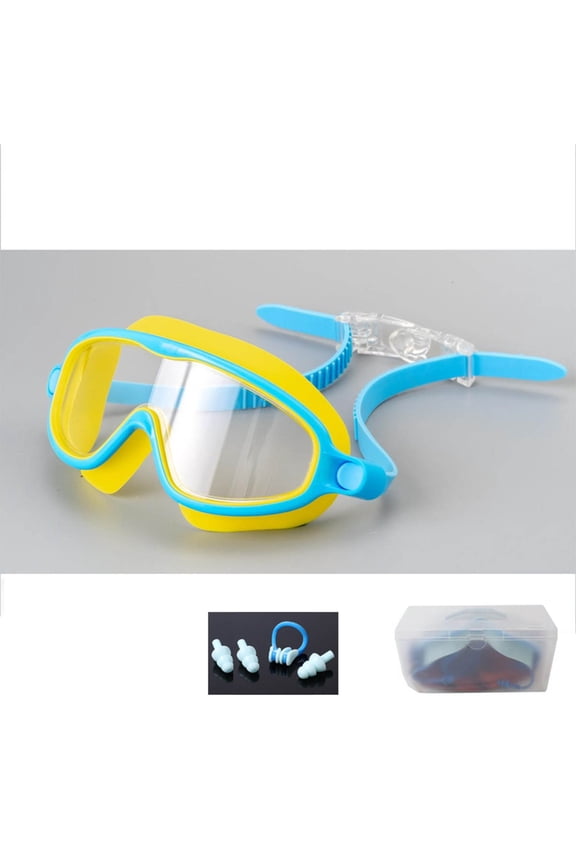 Swim Goggles Anti Fog, Usupdd HD Large Frame Swimming Goggles for Kids Adults, Comfortable Silicone Gasket Waterproof Swimming Glasses for Pool