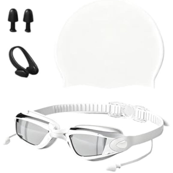 Swim Goggles - Anti-Fog Waterproof Swim Accessories, No-Leak Swimming Goggles, Comfortable Design with Adjustable Strap