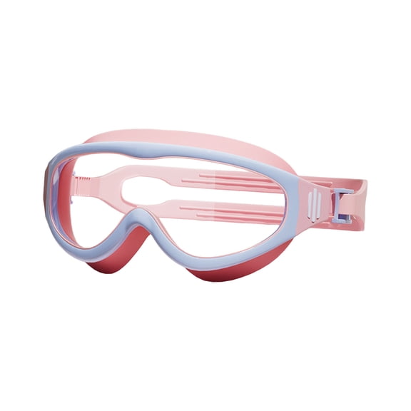 Swim Goggles with Attached Ear Plugs, Anti-Fog Leak-Proof Pool Glasses for K_ids B_oys G_irls, UV Protection Clear View Eyewear for Y_outh C_hildren A'ges 3-12