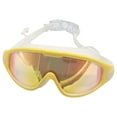 thumbnail image 1 of Swim Goggles , Adult Large Frame Diving Swimming Goggles With Earplugs, Wide View Swim Goggles(Yellow), 1 of 5